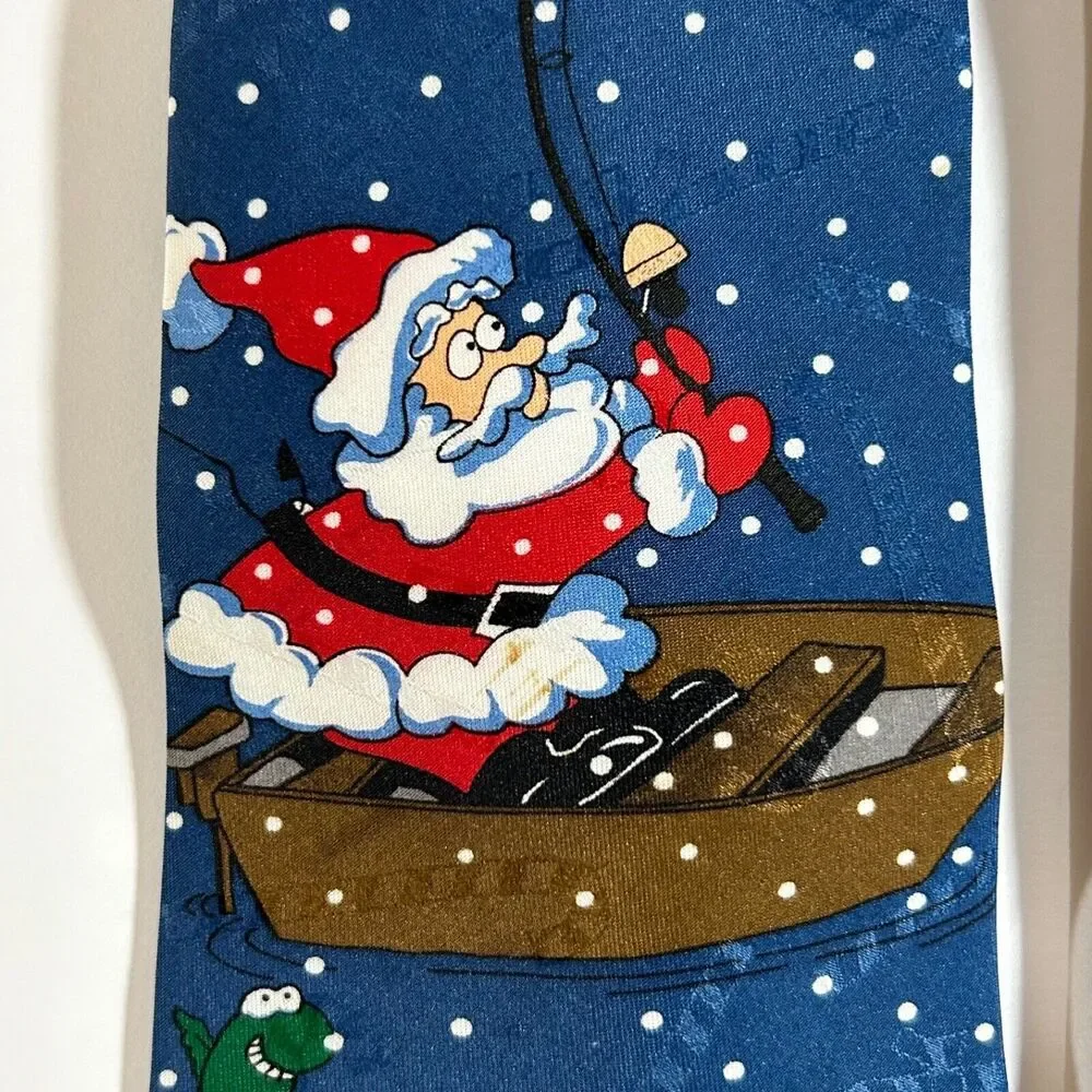 Hallmark Yule Tie Greetings Neck Tie Holiday Christmas Santa Candy Cane Lot of 2